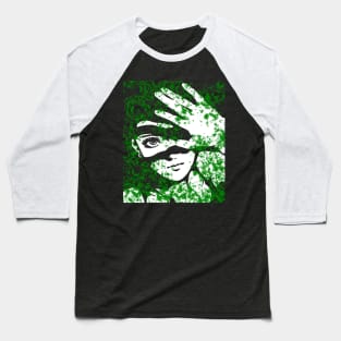 Punk Fashion Style Green Glowing Girl Baseball T-Shirt